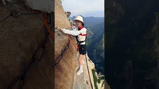 Walking the Sky Tourists Brave the Huashan Plank Walk 🧗‍♂️✨quot [upl. by Marabelle]