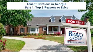 Tenant Evictions in Georgia – Part 1 Top 5 Reasons to Evict [upl. by Joelly]