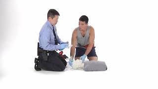 Using a Bag Valve Mask Resuscitator—Two Rescuers [upl. by Corell57]