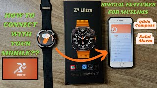 How To Connect Z7 Ultra Smart Watch With Your Mobile  RDFIT  Detailed Review [upl. by Nate]