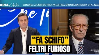 quotFa schifoquot Vittorio Feltri perde le staffe in diretta tv [upl. by Faxen]