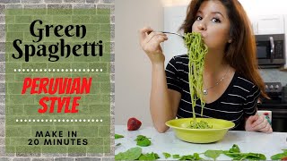 Tallarines Verdes  Peruvian Style Green Spaghetti Recipe  peruvianfood peruviancuisine [upl. by Litt]