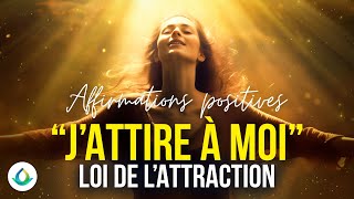 Écoutez cela tous les jours  quotJATTIRE À MOIquot Affirmations Positives  Loi de lAttraction [upl. by Alih]