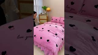 bad shaite bad Love home love life love bedding Milk velvet fourpiece set Highquality [upl. by Aivul]