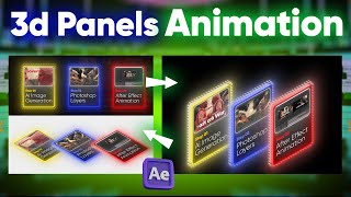 Create 3d Panels in After Effect in One Click  Class18  اردو  हिंदी [upl. by Novat]