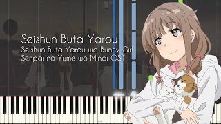 Seishun Buta Yarou  Bunny Girl Senpai OST  Piano Arrangement Synthesia [upl. by Lotty]