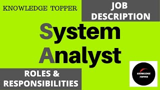 System Analyst Job Description  System Analyst Roles and Responsibilities [upl. by Mundy]