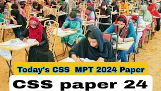 Todays CSS MPT 2024  CSS paper 19 November 2023 [upl. by Carmita]