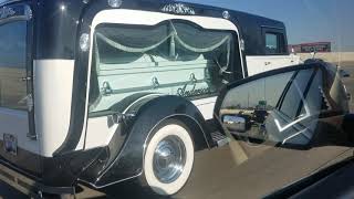 Rosewood Classic Coach funeral hearse on the I15 freeway [upl. by Lomax]