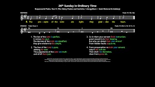 26th Sunday in Ordinary Time Responsorial Psalm Year B APC  Meinrad [upl. by Malarkey]