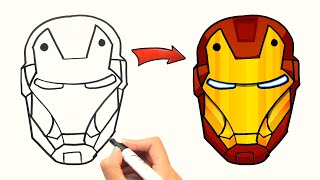 How to Draw Iron Man  Avengers [upl. by Haskins]