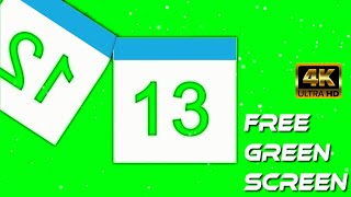 Calendar Animation on green screen  no copyrighted footage  green screen effects [upl. by Tsan165]