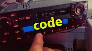 How to Insert CODE on VW Gamma Radio Tape Player Volkswagen Golf Passat etc [upl. by Nevaeh]