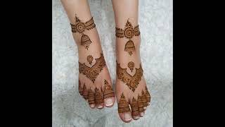 Foot Mehndi designs ideas New trending Designs special designs ideas Simple designs  2024 [upl. by Neenej273]