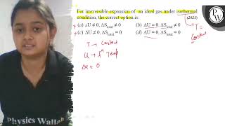 For irreversible expansion of an ideal gas under isothermal conditi [upl. by Guttery938]