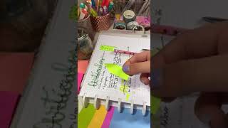 COMO DECORAR O CADERNO FACIL  Dicas para decorar o Caderno  Post it e Washitape 🤩✨📚 shorts [upl. by Sakiv90]