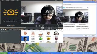 SplitCam Webcam Effect Video Capitan America mask [upl. by Brad]