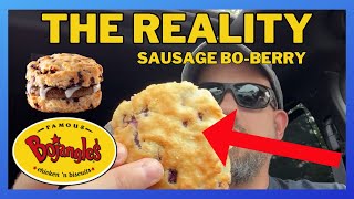 New Bojangles Sausage BoBerry Biscuit Review Not What I Expected [upl. by Tenn188]