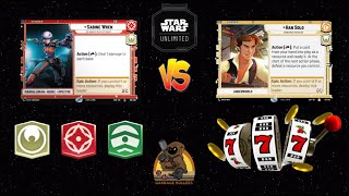 Iden Command vs Casino Han  Star Wars Unlimited Gameplay [upl. by Eyeleen]