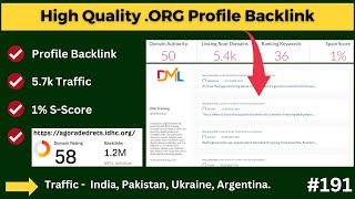 Create Very High Quality Profile Backlink from ORG Website  How to Create Backlink to Your Site [upl. by Nosduh]