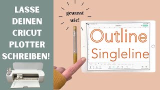 Singleline Schriften im Cricut Design Space schreiben mit den Cricut Stiften [upl. by Ailad]