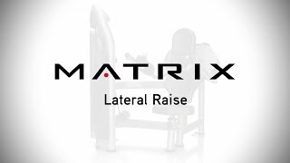 Matrix Fitness  Strength  Aura Series  Lateral Raise  Setup amp Movements [upl. by Pence]