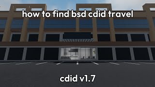 how to find bsd cdid travel on cdid new v17 update [upl. by Haldan]