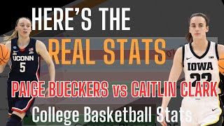 🔥 Paige Bueckers vs Caitlin Clark 🔥 College Basketball Stats Comparison [upl. by Gothard]