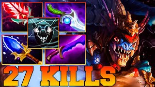 27 Kills Slark Dota 2  Slark Dota 2 Safelane Carry Meta Pro Gameplay Build Guide 735 [upl. by Esiuqcaj]