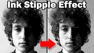 Photoshop Tutorial SuperQuick Way to Create a Stipple Portrait [upl. by Akcinat]