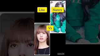 Momoland member Nancy vs blackpink member lisa bts 7billion blackpink 7million boyband btsarmy [upl. by Nerok]