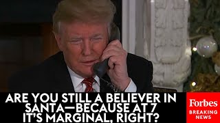 CHRISTMAS FLASHBACK Trump Asks 7YearOld About Belief In Santa Claus [upl. by Dedric886]