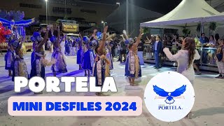 PORTELA 2024  MINI DESFILE NA CIDADE DO SAMBA [upl. by Adnawot898]