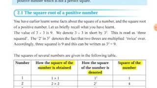 Srilankan National curriculum Maths  Grade 10 English medium Square root of Class  1 [upl. by Waldack807]