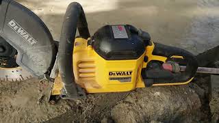 DEWALT DCS690 54V XR FLEXVOLT Cutoff Saw review [upl. by Nylikcaj]