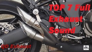 Top 7 Full Exhaust Sound Kawasaki Z1000  QD Exhaust Akrapovic Austin Racing Yoshimura [upl. by Yale530]