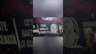 DETTAGLI della COREOGRAFIA della CURVA SUD MILANO nel DERBY MEME Inter MILAN con CORO Forza Diavolo [upl. by Nedmac962]