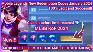 Mobile Legends Redeem Code January 9 2024 Hurry up this is exclusive MLBB Redeem Code ML KoF2024 [upl. by Jacquenette]