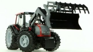 Valtra T191 Tractor with Frontloader Bruder 03071  Muffin Songs Toy Review [upl. by Jollanta344]