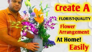 How to arrange flowers in a vase like a florist [upl. by Jocko]