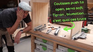 comment installer des coulisses freinées ou push to open [upl. by Limemann]