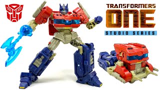 Transformers Studio Series 112 TF ONE Deluxe Class OPTIMUS PRIME Review [upl. by Lednic548]