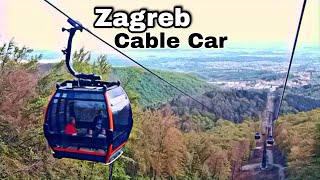 Žičara Sljeme Actual video  Zagreb Cable Car Tour April 2022 [upl. by Anirret132]