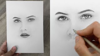 Drawing a minimalistic Portrait with Graphite Pencils [upl. by Ellis]