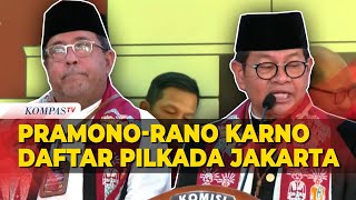 FULL DetikDetik Pramono AnungRano Karno Resmi Daftar Pilkada Jakarta 2024 ke KPU [upl. by Nilhsa]