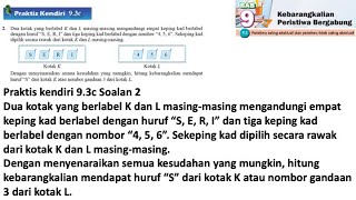 Praktis Kendiri 92c No 5  Matematik Tingkatan 4 Bab 9  Kebarangkalian peristiwa bergabung  Maths [upl. by Ahsiaa]