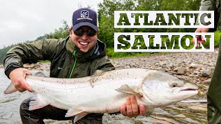 Atlantic Salmon Fly Fishing  Restigouche River New Brunswick [upl. by Dnyletak197]