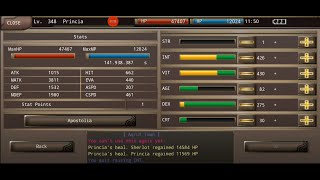 Iruna Online Princia High Wizard Stats Lv 348 [upl. by Mattox]