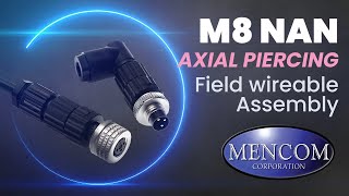 M8 NAN Axial Piercing Field Wireable Connector Assembly Video [upl. by Lay]