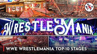 WWE WrestleMania Top 10 Stages of all time 2024  Wrestle Stock [upl. by Ylremik]